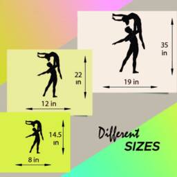 In-Style Decals Wall Vinyl Decal Home Decor Art Sticker Ballet Dancers Boy Girl Pair Couple Dance Studio Dancing Room Removable Design 388 - thumbnail 2