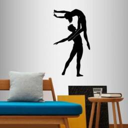 In-Style Decals Wall Vinyl Decal Home Decor Art Sticker Ballet Dancers Boy Girl Pair Couple Dance Studio Dancing Room Removable Design 388 - thumbnail 1