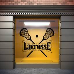 Custom Lacrosse Player Name Wall Decal Sticks Sticker, 1038 - thumbnail 1