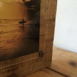 Gifts For Surfers - Surf Photo Surf Art Surfing Decor Handmade Frame Beach Vibes One Off Reclaimed Wood - thumbnail 2