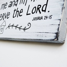Bible Verse Wall Art Wood Signs, Sign, Scripture Art, Signs Sayings, As For Me & My House Sign - thumbnail 3