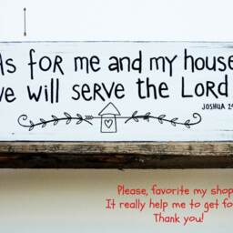 Bible Verse Wall Art Wood Signs, Sign, Scripture Art, Signs Sayings, As For Me & My House Sign - thumbnail 4