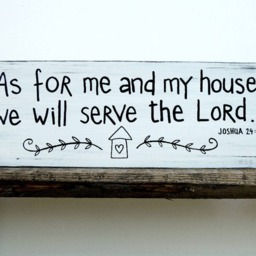 Bible Verse Wall Art Wood Signs, Sign, Scripture Art, Signs Sayings, As For Me & My House Sign - thumbnail 2