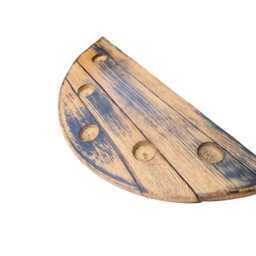 Semi-Circle Whiskey Barrel Tealight Holder - Rustic Farmhouse Candle Decor - thumbnail 3
