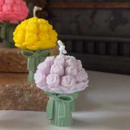 Rose Bouquet Candle Soy & Beeswax Sculptural Candle - thumbnail 4