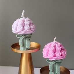 Rose Bouquet Candle Soy & Beeswax Sculptural Candle - thumbnail 3