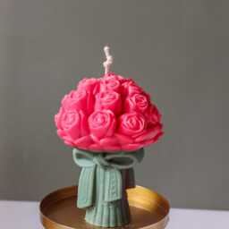Rose Bouquet Candle Soy & Beeswax Sculptural Candle - thumbnail 2