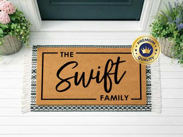 Welcome Mat - Family Name Or Monogram Personalized Gifts - image 1