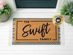 Welcome Mat - Family Name Or Monogram Personalized Gifts - thumbnail 1