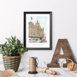 Harrods London Print Knightsbridge Shopping - Gicl??e Art A2, A3 & A4 Sizes - thumbnail 3
