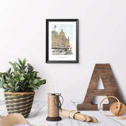 Harrods London Print Knightsbridge Shopping - Gicl??e Art A2, A3 & A4 Sizes - thumbnail 2
