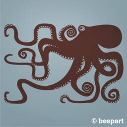 Octopus Wall Decal Large - Animal Art, Tentacles, Octopus Decor, Bedroom Nursery Vinyl - thumbnail 2