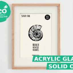 A1 Solid Oak Poster Frame - Large Handmade Picture A2 Mount Option Art Photos Posters Modern Wall Decor Gift Minimalist - thumbnail 2