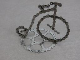 Bicycle Chain Penny Farthing Style Recycled Bike - thumbnail 1