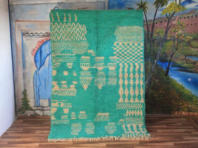 Colorful Moroccan Rug, Custom Fabulous Boujad Abstract Multicolored Carpet, Handmade Bohemian Rug - image 1