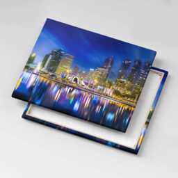 A City Full Of Colors Canvas, Picture Wall Hanging, Navy Decor, Architecture Canvas Print - thumbnail 3