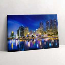 A City Full Of Colors Canvas, Picture Wall Hanging, Navy Decor, Architecture Canvas Print - thumbnail 2