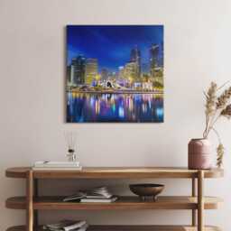 A City Full Of Colors Canvas, Picture Wall Hanging, Navy Decor, Architecture Canvas Print - thumbnail 1