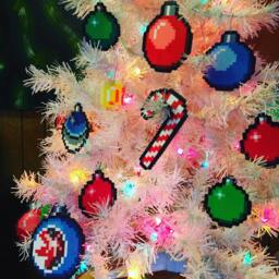 8 Bit Pixel Art Christmas Baubles - Set Of 4 - thumbnail 2