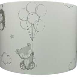 Kids Animal Lampshade For Ceiling & Table Lamps, Teddy Bear Bunny Balloon Drum Light Shade - thumbnail 2