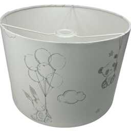 Kids Animal Lampshade For Ceiling & Table Lamps, Teddy Bear Bunny Balloon Drum Light Shade - thumbnail 3