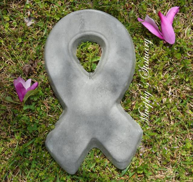 Solid Concrete Awareness Ribbon Statue Memorial - image 1
