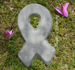 Solid Concrete Awareness Ribbon Statue Memorial - thumbnail 1