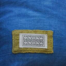 Indigo Dye Handwoven Linen Fabric Pillow Cover - Natural Hand-Dyed Cases All Sizes Available - thumbnail 3