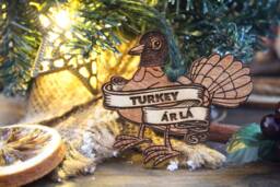 Turkey ??r L?? Wooden Christmas Ornament Funny Bauble Belfast Humour Cute Northern Norn Ireland Slang Present Laser - thumbnail 1