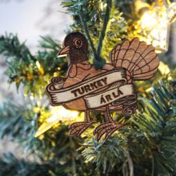 Turkey ??r L?? Wooden Christmas Ornament Funny Bauble Belfast Humour Cute Northern Norn Ireland Slang Present Laser - thumbnail 3