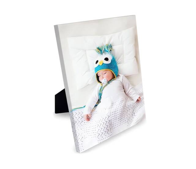 Personalized Desk Canvas Print With Stand Table Decor, 8x8, 8x10, 8x12, 12x12 Inch, Top, For Shelf - image 1