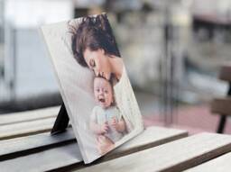 Personalized Desk Canvas Print With Stand Table Decor, 8x8, 8x10, 8x12, 12x12 Inch, Top, For Shelf - thumbnail 3