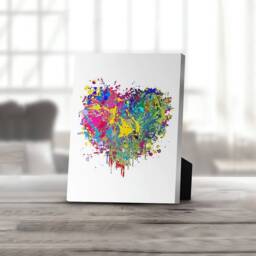 Personalized Desk Canvas Print With Stand Table Decor, 8x8, 8x10, 8x12, 12x12 Inch, Top, For Shelf - thumbnail 2