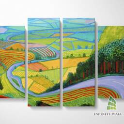 Garrowby Hill Canvas Art Split Panel Wall Print Picture Abstract Pop Home Decor -C487 - thumbnail 3
