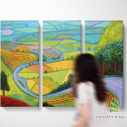 Garrowby Hill Canvas Art Split Panel Wall Print Picture Abstract Pop Home Decor -C487 - thumbnail 2