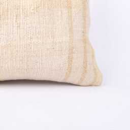 Kilim Lumbar Pillow Cover - 12x24 Turkish Wool, Bohemian Cushion - thumbnail 2