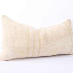 Kilim Lumbar Pillow Cover - 12x24 Turkish Wool, Bohemian Cushion - thumbnail 3