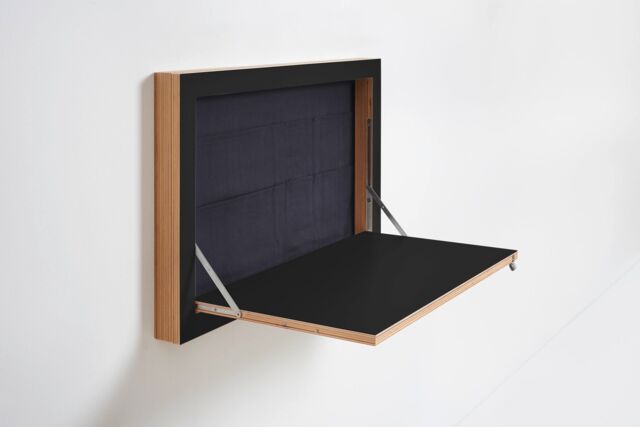 Murphy Desk - Fl??pps Secretary Of State Fold Down For Laptop, Home Office, Birch Plywood, Black - image 1