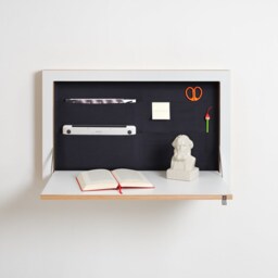 Murphy Desk - Fl??pps Secretary Of State Fold Down For Laptop, Home Office, Birch Plywood, Black - thumbnail 4