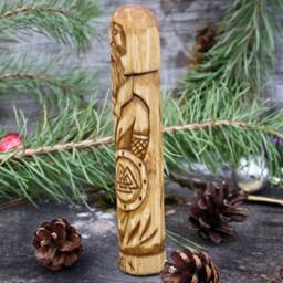 Odin - Hand Carved Norse God Figurine. Linden Wood Statuette - 7 Inches - thumbnail 2