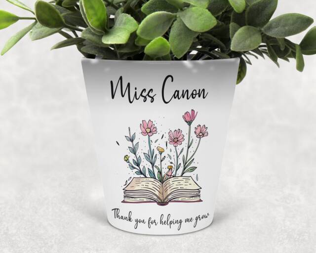 Personalised Teacher Plant Pot Gift - Flower End Of Year Teacher's Thank You - image 1