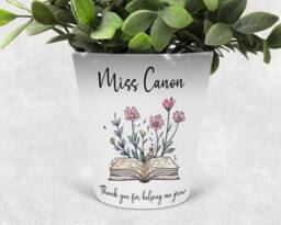 Personalised Teacher Plant Pot Gift - Flower End Of Year Teacher's Thank You - thumbnail 1