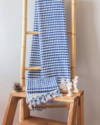 Blue Cotton Towel Set, Turkish Bath Hand Set , Bridesmaid Gift, Handwoven Towel, Peshtemal