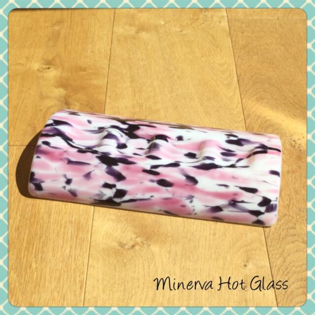 Fused Glass, Candle Tea Light Holder Bridge, Centre Piece, Home Decor, Art Glass - image 1