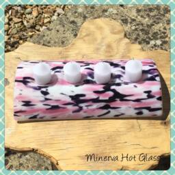 Fused Glass, Candle Tea Light Holder Bridge, Centre Piece, Home Decor, Art Glass - thumbnail 3
