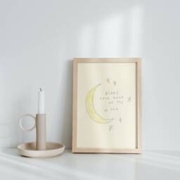 Moon Wall Print - Astrology Poster Horoscope Lover Illustrated Art Home Gift Ideas Trendy Aesthetic Zodiac - thumbnail 2