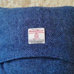 Black Cuillins Cushion in Navy & Russian Blue Twill - thumbnail 3