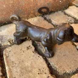 Garden Cast Iron Small Standing Dachshund Dog Ornament - thumbnail 2