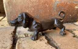Garden Cast Iron Small Standing Dachshund Dog Ornament - thumbnail 1