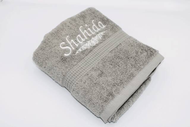 Personalised Embroidered Towels Hand, Wudhu Towel Personal Gift Name 100% Egyptian Quality Soft Towels, Wedding - image 1
